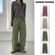 【WONDER WONDER】Ike Bijo Pigment Wide Cotton Pants