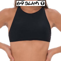 69SLAM☆PLAIN BLACK SURF CROP BRA サーフクロップブラ