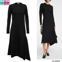 JILSANDER ワンピース 服  Asymmetrical wool dress 745513