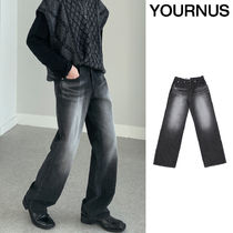 【YOURNUS】Zeka Black Milk Wide Denim