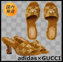 【国内発送★adidas x GUCCI】ウィメンズ スライドサンダル ロゴ