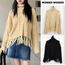 【WONDER WONDER】Juvy Twist Turtleneck Surgical Fringe Knit