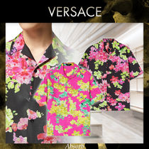 【22AW NEW】VERSACE_men /VERSACE ORCHID SILK 半袖シャツ /2色