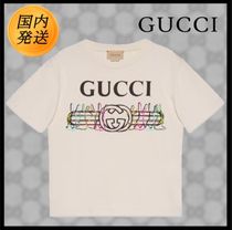 【国内発送★GUCCI】〔チルドレンズ〕プリント入り Tシャツ ロゴ