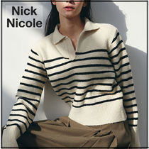 【NICK&NICOLE】23SS OPEN COLLAR SWEATER■の人気■日本未入荷