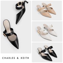 ★CHARLES&KEITH★ Buckled Strap Spool Heel ミュール/送料込