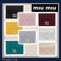 【miu miu】カードケース マテラッセ ロゴ キャッシュレス