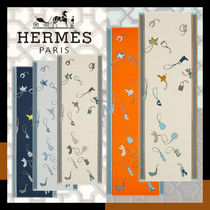 HERMES 人気 ストール シルク混カシミア ロデオ Et Gris Gris