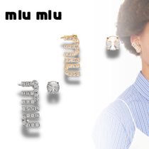 国内即発【miu miu】ミュウミュウ クリスタル　ピアス