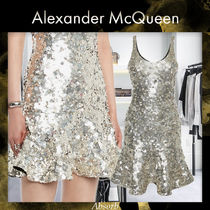 【23SS NEW】Alexander mcqueen_women /スパンコール ミニドレス