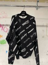 【BALENCIAGA】LOGOMANIA ALL OVER 長袖セーター ロゴ