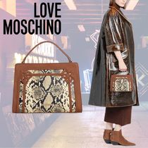 Love Moschino パイソン柄 ハンドバッグ ショルダーバッグ 2WAY