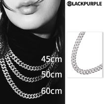 【BLACKPURPLE】Renin stone cubic chain necklace silver 60cm