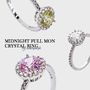 BLACKPURPLE 指輪・リング 【BLACKPURPLE】AAA MIDNIGHT FULL MOON CRYSTAL RING(13)