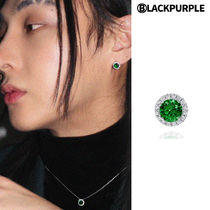 【BLACKPURPLE】[BLACKLABEL] Full Moon Crystal Earring