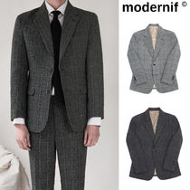 【MODERNIF】mild check suit jaket