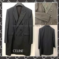 ダブルブレスト■CELINE CHESTERFIELD ウール コート BLACK