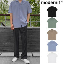 【MODERNIF】Morgan open short sleeve shirt