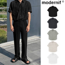 【MODERNIF】Lemain Pocket Short Sleeve Shirt