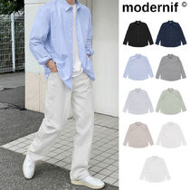 【MODERNIF】Wens Basic Cotton Shirt