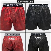 【AAPE by A BATHING APE】ロゴ ウエストバンド カモ ショーツ♪