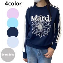 Mardi Mercredi STRIPE SLEEVE MARDI FLOWER KNIT BMH275