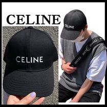 ★関税込★CELINE★(W) Celine Cotton Drill Baseball Cap Black