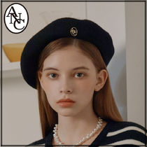 【ANOETIC】GOLD LOGO WOOL BERET■大人気■セレブ 着用■ソウル