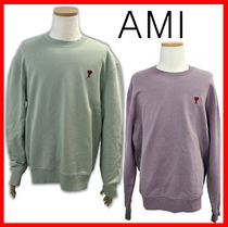 ★人気★【AMI】★Chain Stitch Heart Cotton Sweatshir.t★