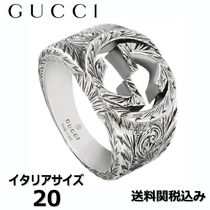 関税送料込 グッチGUCCI インターロッキングGリング 20号 455302