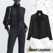 【SAINT LAURENT】23SS ラヴァリエネック ブラウス