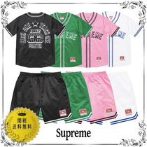 Supreme Mitchell & Ness サテンシャツ & ショーツ セットアップ