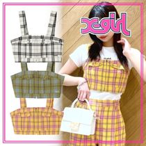 完売確実 X-girl PLAID BUSTIER TOP レイヤードコーデに抜群