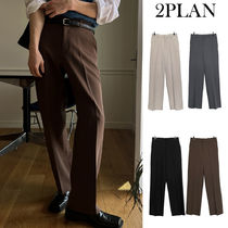 【2plan】Soft Semi-Wide Slacks