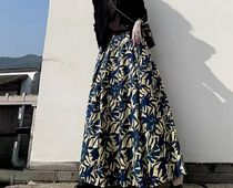 precious day Aライン花柄ロングスカート【W110】