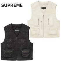 関税込 23SS Week4 Supreme Patchwork Leather Cargo Vest