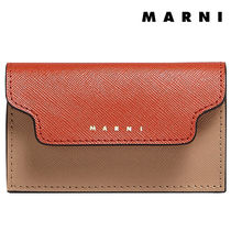 【MARNI】 SAFFIANO CARD HOLDER : BRICK/POMPEII/GAZEBO