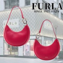 FURLA・新作  人気 ロゴ レザーショルダーバッグ