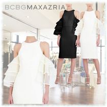 限定セール! BCBGMAXAZRIA フリルスリーブ 美ライン ワンピース