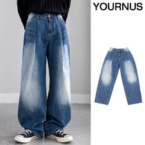 【YOURNUS】Dezer Pintuck Brush Wide Denim