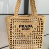 PRADA トートバッグ PRADA スモール ラフィア トートバッグ ナチュラル色(5)