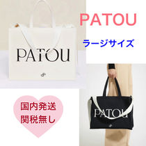 【国内発関税無】 PATOU ロゴ ラージ キャンバストートバッグ