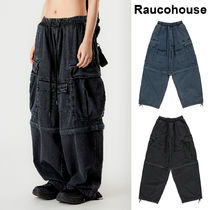 【Raucohouse】Heavy pocket cargo banding 2-way denim pants