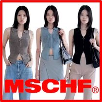 ☆韓国の人気☆【MISCHIEF】☆KNITTED TWO TONE SLEEVELES.S☆