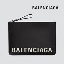 【完売必至】BALENCIAGAロゴプリント クラッチバッグ◆関税込◆