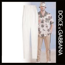 DOLCE&GABBANA リネン&シルク サルトリアルパンツ