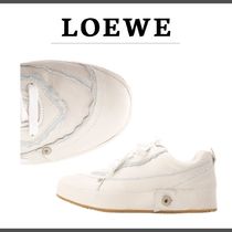 関税込 LOEWE ロエベ 刻印入り アイボリー フリンジ スニーカー