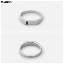 【Miansai】Valor Spinels Signet Ring,Sterling Silver