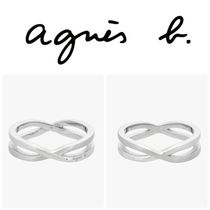 ★agnes b. ★ メンズ ロゴ  カップルリング リング/送料込