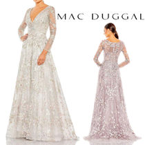 【MAC DUGGAL】関税込*シースルー花柄レースAラインロングドレス